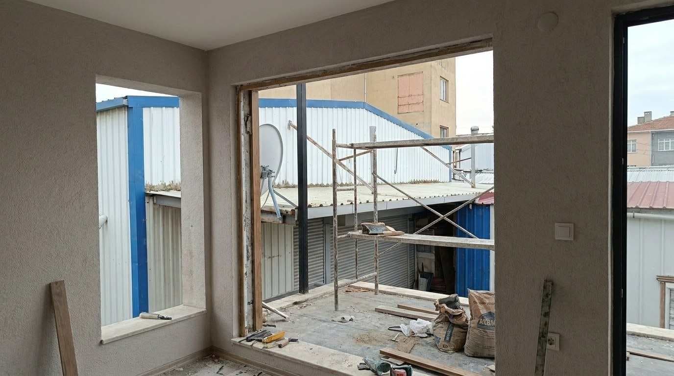 Kuşadası’nda inşaatı devam eden dairelerimizde gerçekleştirdiğimiz PVC pencere (Pimapen) uygulaması.